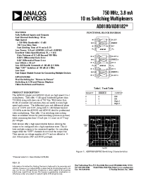 Datasheet AD8180-EB manufacturer Analog Devices