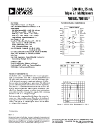 Datasheet AD8183 manufacturer Analog Devices
