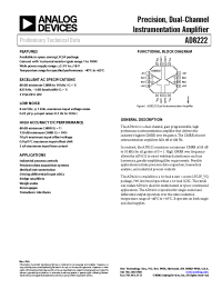 Datasheet AD8222 manufacturer Analog Devices