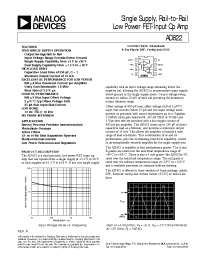 Datasheet AD822AR-3V manufacturer Analog Devices