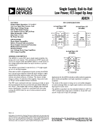 Datasheet AD824A-3V manufacturer Analog Devices