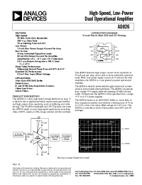 Datasheet AD826AR-REEL manufacturer Analog Devices