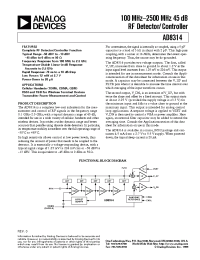 Datasheet AD8314 manufacturer Analog Devices