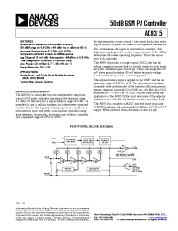 Datasheet AD8315 manufacturer Analog Devices