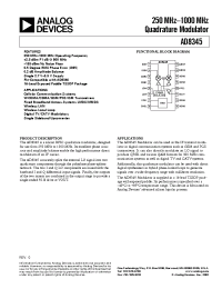 Datasheet AD8345-EVAL manufacturer Analog Devices