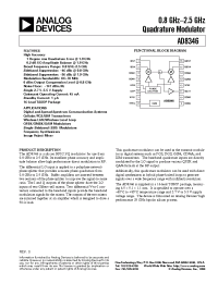 Datasheet AD8346-EVAL manufacturer Analog Devices