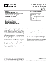 Datasheet AD835 manufacturer Analog Devices