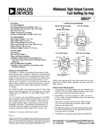 Datasheet AD842 manufacturer Analog Devices