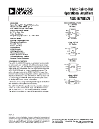 Datasheet AD8519 manufacturer Analog Devices