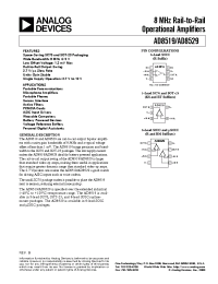 Datasheet AD8519AKS manufacturer Analog Devices
