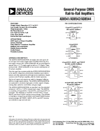 Datasheet AD8542A manufacturer Analog Devices