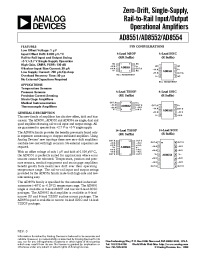 Datasheet AD8554ARU manufacturer Analog Devices