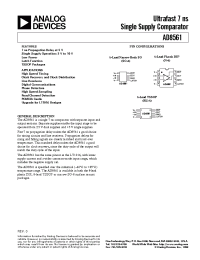 Datasheet AD8561 manufacturer Analog Devices