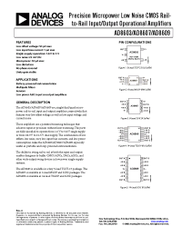 Datasheet AD8603 manufacturer Analog Devices