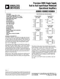 Datasheet AD8604DRU manufacturer Analog Devices