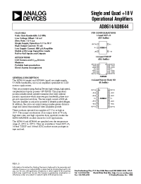 Datasheet AD8644 manufacturer Analog Devices