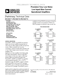 Datasheet AD8672 manufacturer Analog Devices