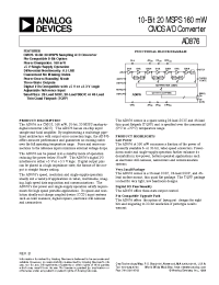 Datasheet AD876JST-Reel manufacturer Analog Devices