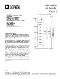 Datasheet AD9020 manufacturer Analog Devices