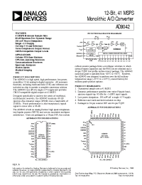 Datasheet AD9042 manufacturer Analog Devices