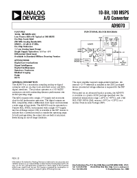 Datasheet AD9070BR manufacturer Analog Devices
