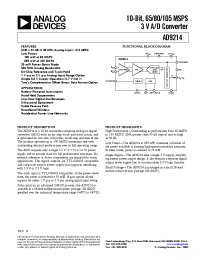 Datasheet AD9214 manufacturer Analog Devices