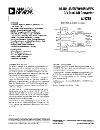 Datasheet AD9218 manufacturer Analog Devices