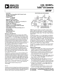 Datasheet AD9708-EB manufacturer Analog Devices