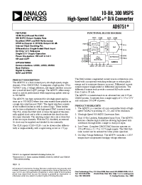 Datasheet AD9751-EB manufacturer Analog Devices