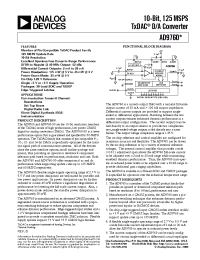 Datasheet AD9760 manufacturer Analog Devices