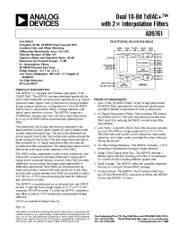Datasheet AD9761-EB manufacturer Analog Devices
