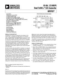 Datasheet AD9763AST manufacturer Analog Devices
