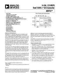 Datasheet AD9767-EB manufacturer Analog Devices
