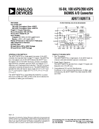 Datasheet AD977AARS manufacturer Analog Devices