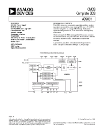 Datasheet AD9831 manufacturer Analog Devices