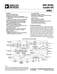 Datasheet AD9852 manufacturer Analog Devices
