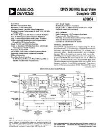 Datasheet AD9854 manufacturer Analog Devices