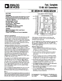 Datasheet ADADC85S-12/883B manufacturer Analog Devices