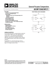 Datasheet ADCMP370 manufacturer Analog Devices