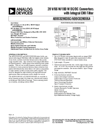 Datasheet ADDC02803SCKV manufacturer Analog Devices