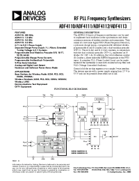 Datasheet ADF4110 manufacturer Analog Devices
