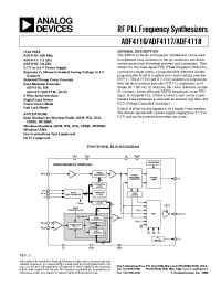 Datasheet ADF4116 manufacturer Analog Devices
