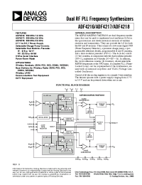 Datasheet ADF4216 manufacturer Analog Devices