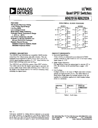 Datasheet ADG201A manufacturer Analog Devices