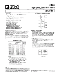 Datasheet ADG201HS manufacturer Analog Devices