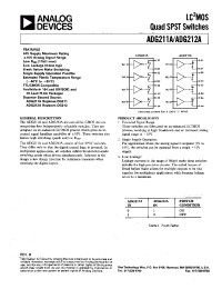 Datasheet ADG211AKR manufacturer Analog Devices