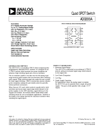 Datasheet ADG333 manufacturer Analog Devices