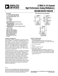 Datasheet ADG406 manufacturer Analog Devices