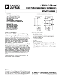 Datasheet ADG408BRU manufacturer Analog Devices