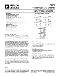 Datasheet ADG411 manufacturer Analog Devices